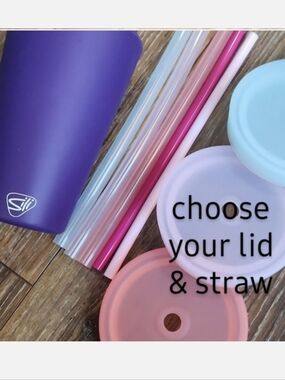 NWOT Silipint 16 oz Straw Tumbler Purple Pint